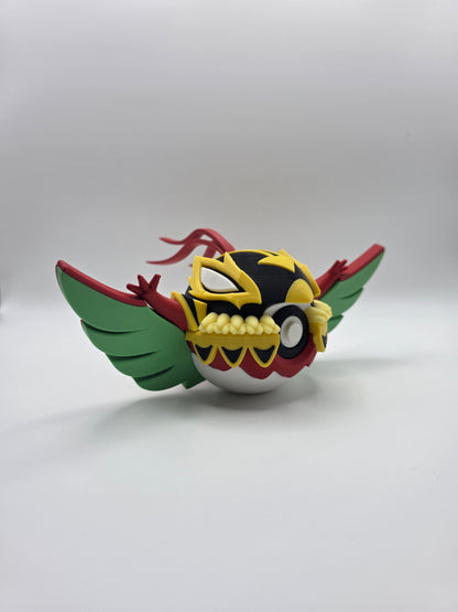 Character Design - 3D Printed Character Ball - Mega Hawlucha - Unique Display Collectible.