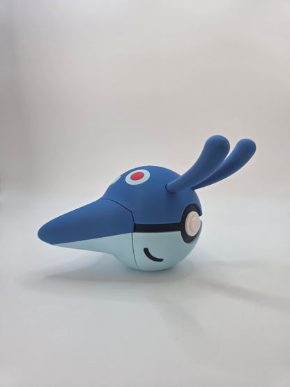 Character Design - 3D Printed Character Ball - Mantyke - Unique Display Collectible.