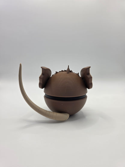 Character Design - 3D Printed Character Ball - Raticate - Unique Display Collectible.