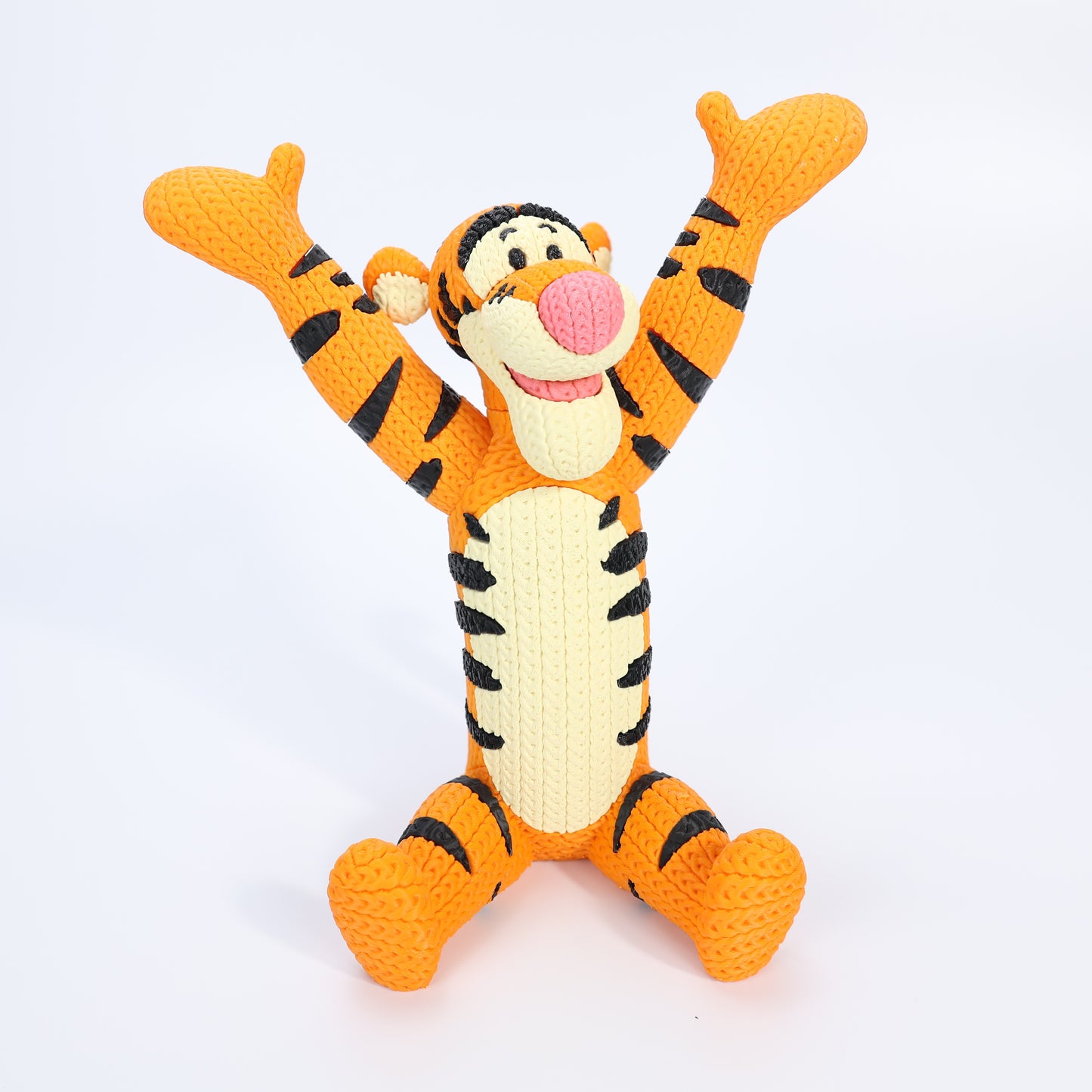 Knitted Design - 3D Printed Winnie The Pooh Inspired Character Figures - Unique Display Collectible