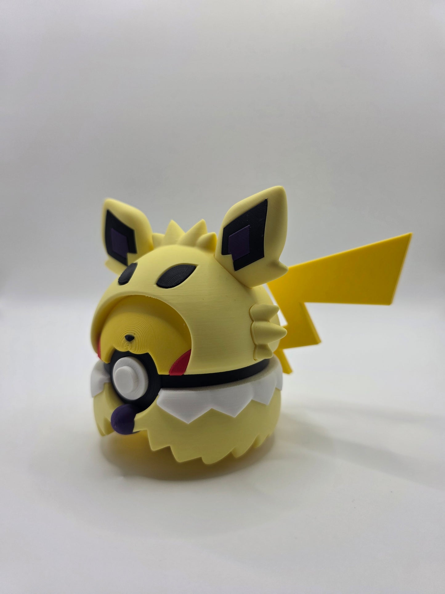 Character Design - 3D Printed Character Ball - Poncho Pikachu Collection - Unique Display Collectible.