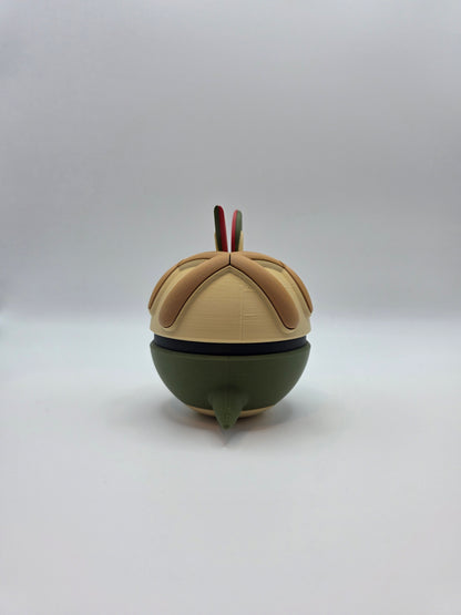 Character Design - 3D Printed Character Ball - Appletun - Unique Display Collectible.
