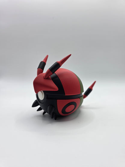 Character Design - 3D Printed Character Ball - Venipede - Unique Display Collectible.