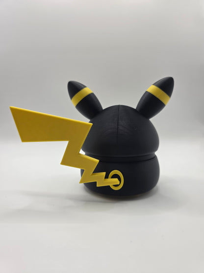 Character Design - 3D Printed Character Ball - Poncho Pikachu Collection - Unique Display Collectible.