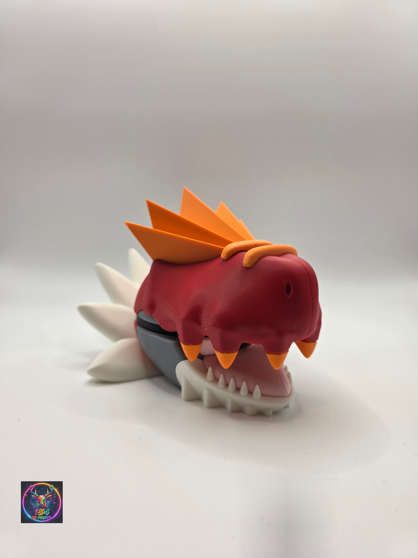 Character Design - 3D Printed Character Ball - Tyrantrum - Unique Display Collectible.