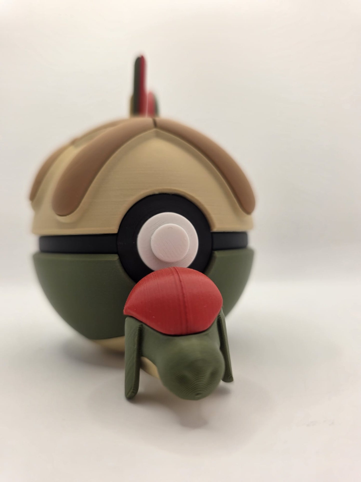 Pokemon Character Design - 3D Printed Pokeball - Applin - Exclusive Display Collectible.