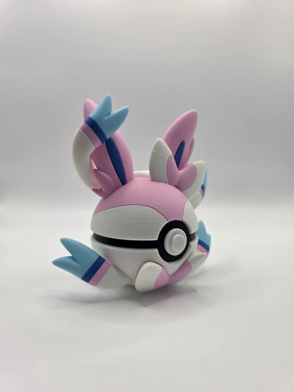 Character Design - 3D Printed Character Ball - Sylveon - Unique Display Collectible.