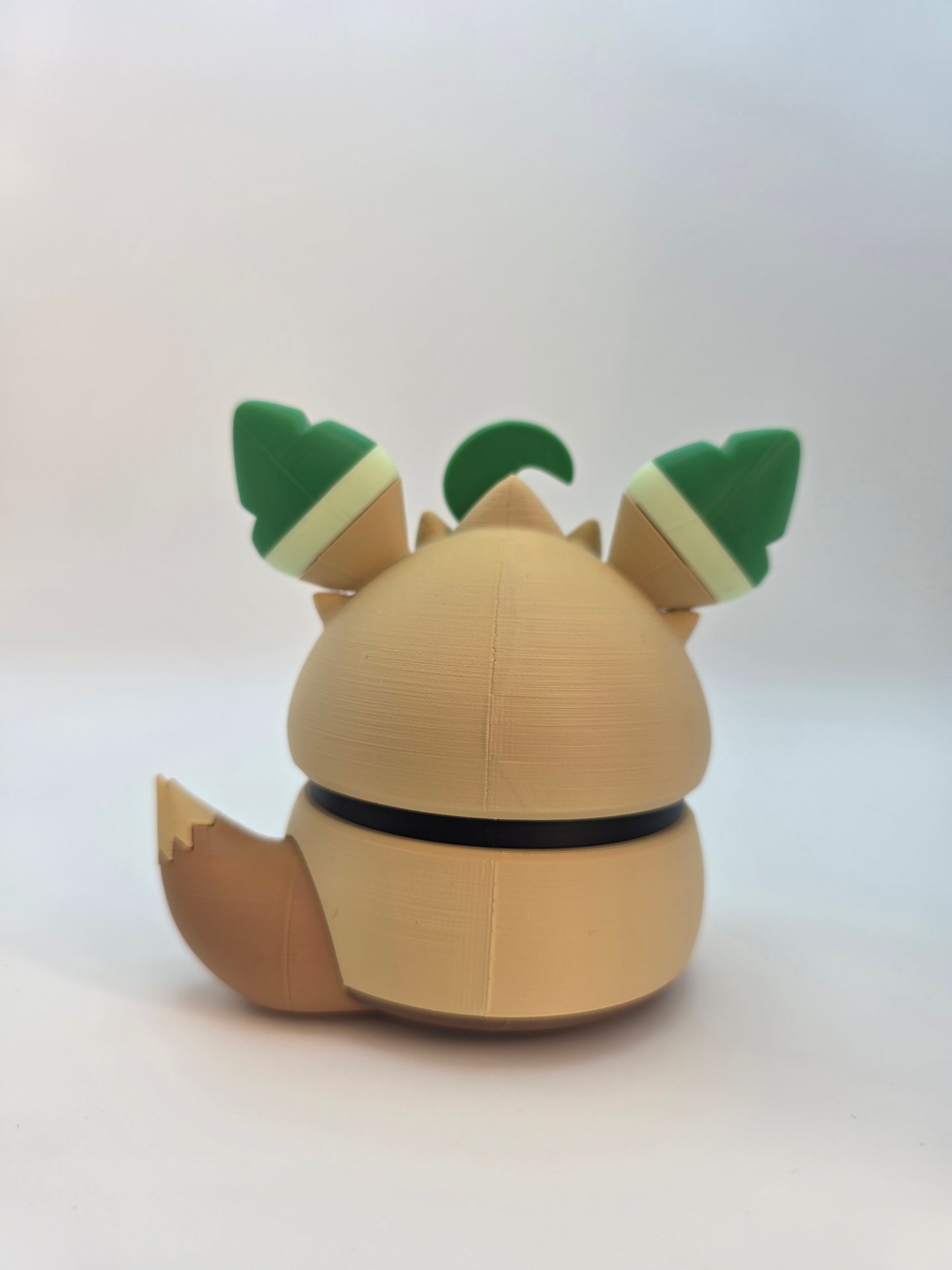 Character Design - 3D Printed Character Ball - Poncho Eevee Collection - Unique Display Collectible.