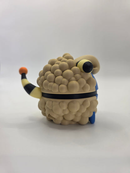 Character Design - 3D Printed Character Ball - Mareep - Unique Display Collectible.