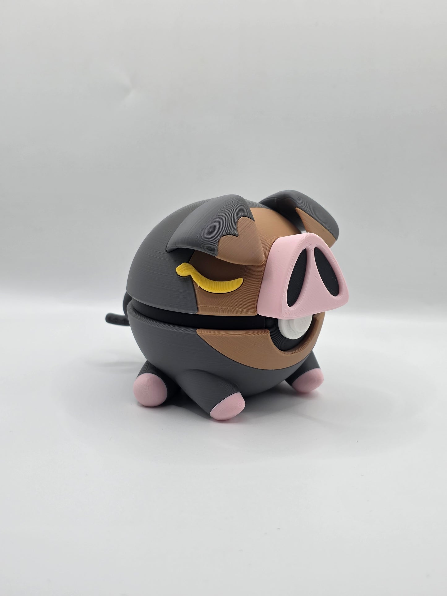 Character Design - 3D Printed Character Ball - Lechonk - Unique Display Collectible.
