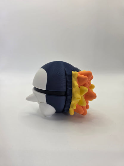 Character Design - 3D Printed Character Ball - Cyndaquil - Unique Display Collectible.