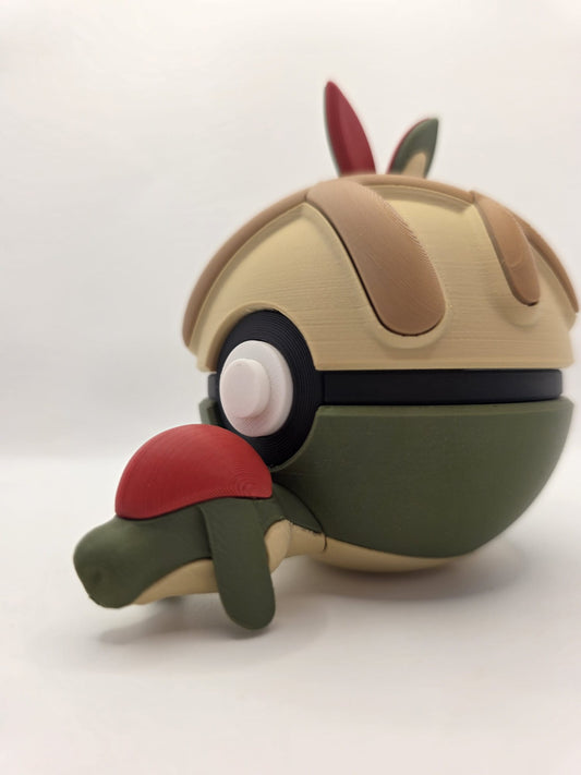 Pokemon Character Design - 3D Printed Pokeball - Applin - Exclusive Display Collectible.