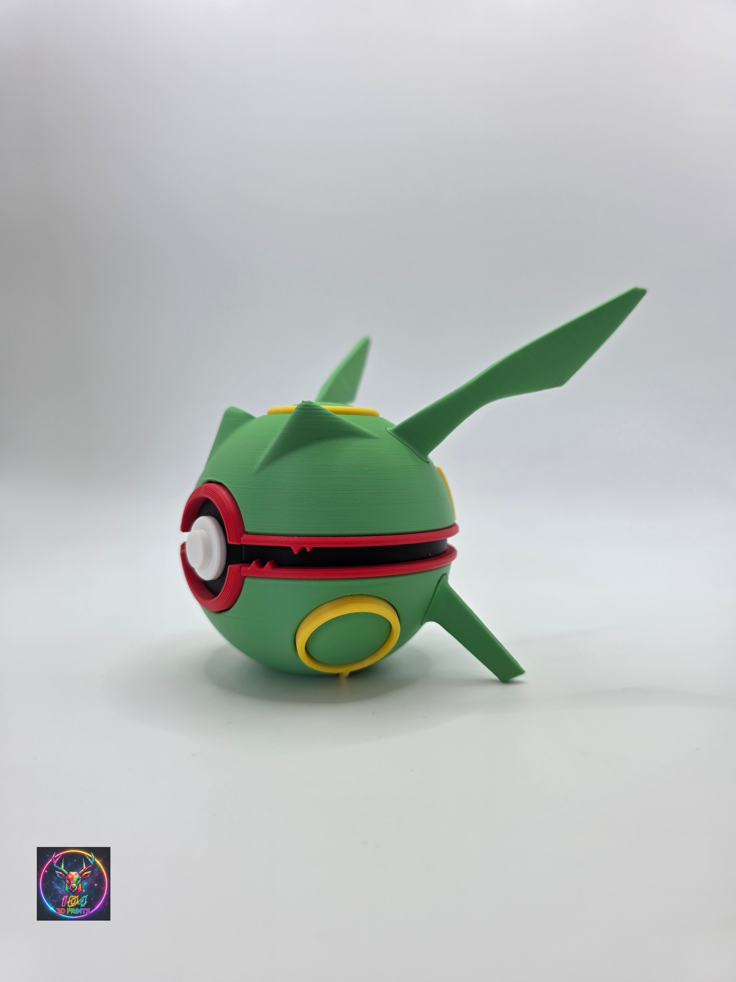 Character Design - 3D Printed Character Ball - Rayquaza - Unique Display Collectible.