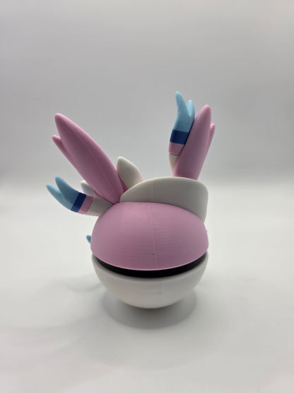 Character Design - 3D Printed Character Ball - Sylveon - Unique Display Collectible.