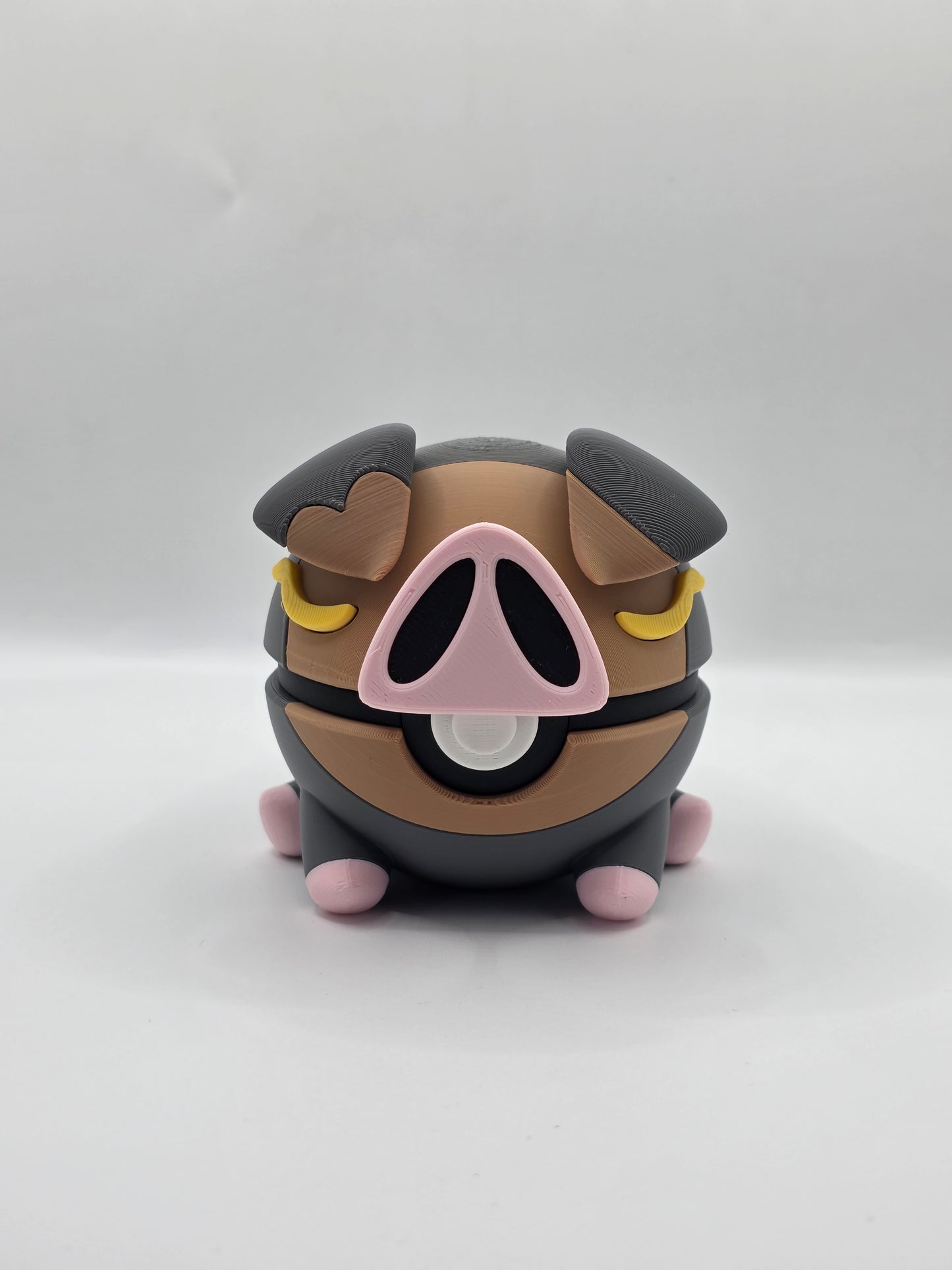 Character Design - 3D Printed Character Ball - Lechonk - Unique Display Collectible.