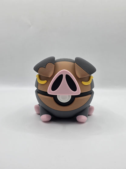 Character Design - 3D Printed Character Ball - Lechonk - Unique Display Collectible.