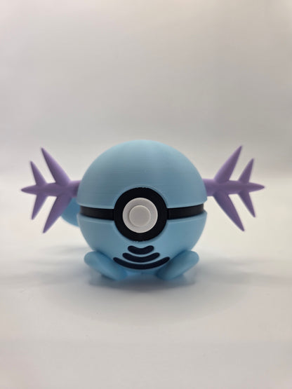 Character Design - 3D Printed Character Ball - Wooper - Unique Display Collectible.