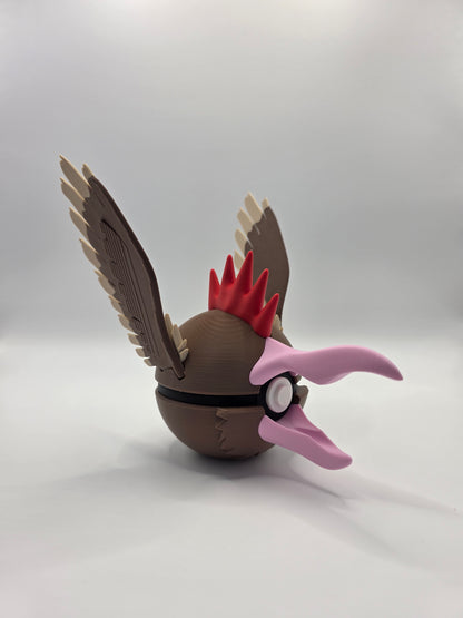 Character Design - 3D Printed Character Ball - Fearow - Unique Display Collectible.