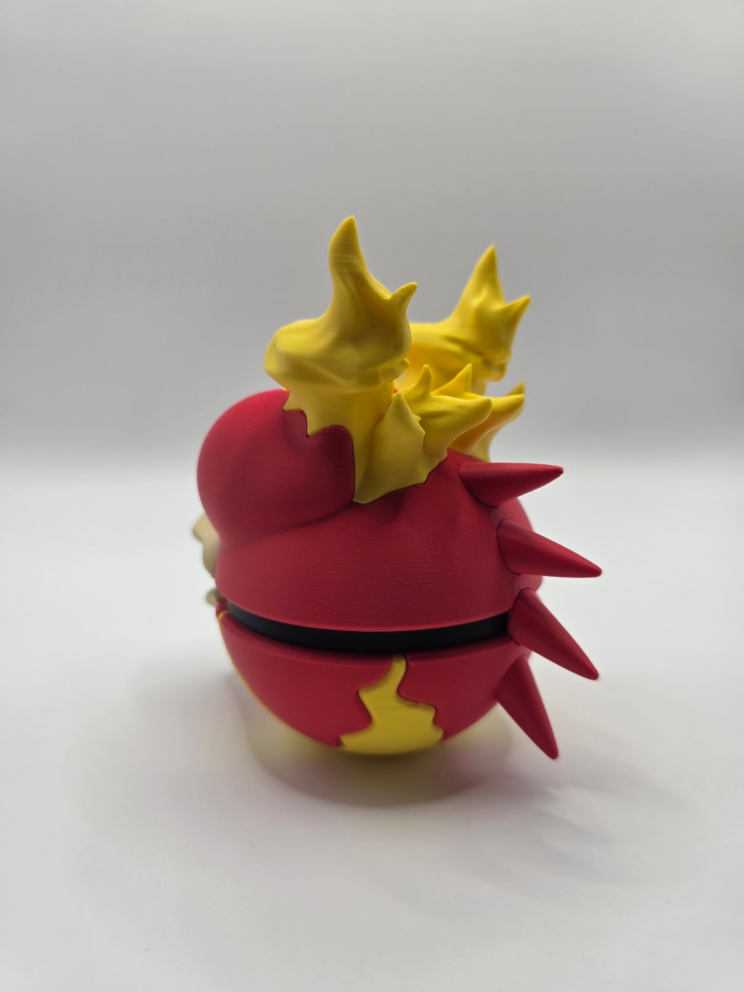 Character Design - 3D Printed Character Ball - Magmar - Unique Display Collectible.