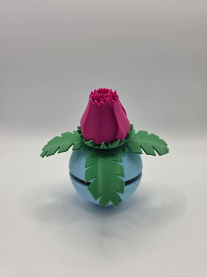 Character Design - 3D Printed Character Ball - Ivysaur - Unique Display Collectible.