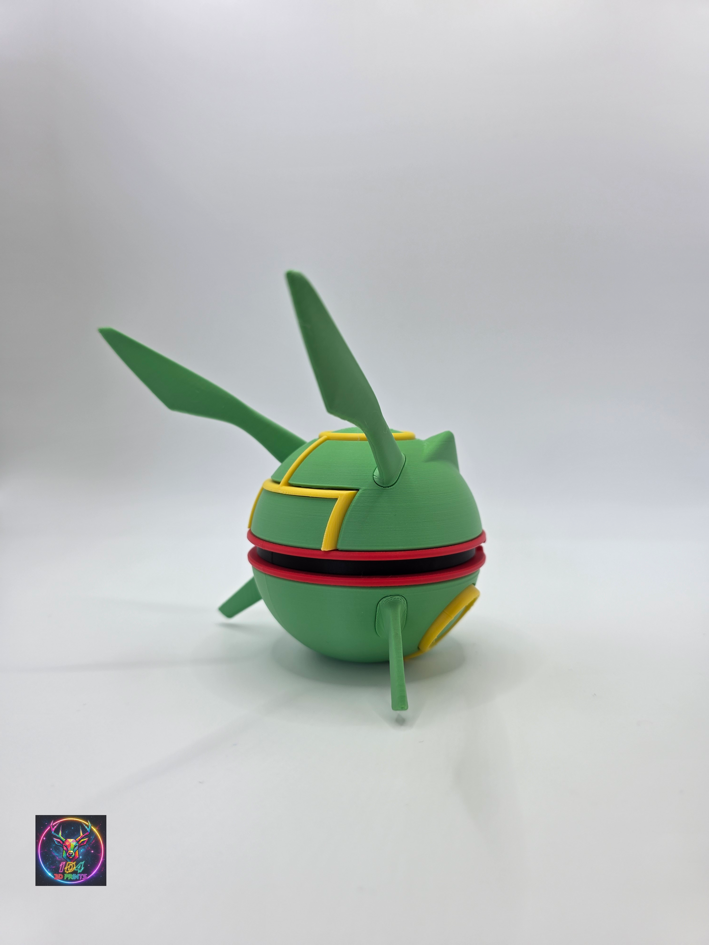 Character Design - 3D Printed Character Ball - Rayquaza - Unique Display Collectible.