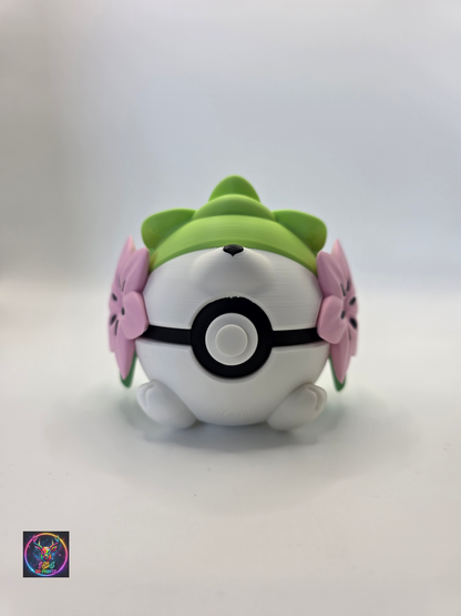 Character Design - 3D Printed Character Ball - Shaymin Land Form - Unique Display Collectible.