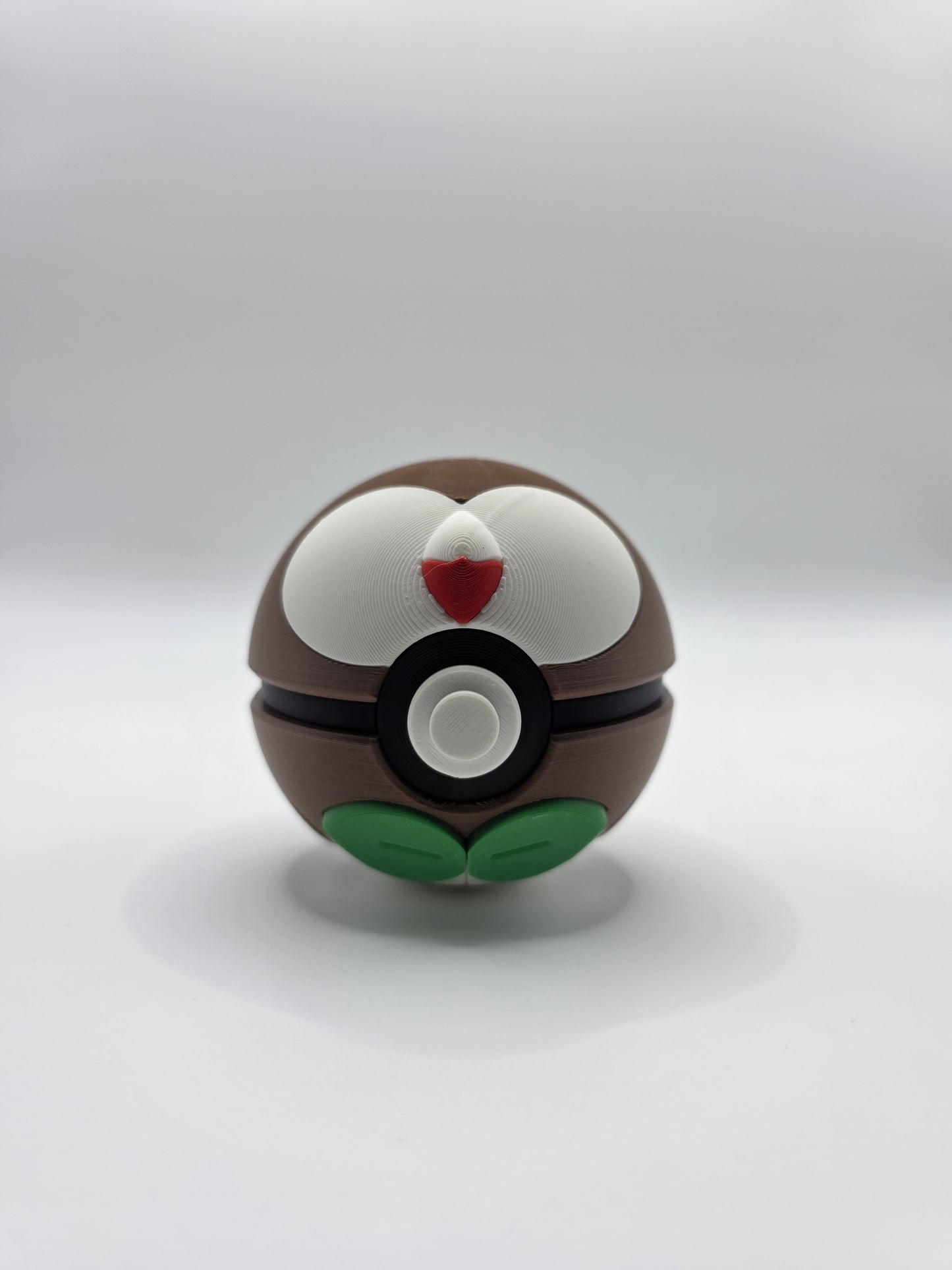Character Design - 3D Printed Character Ball - Rowlet - Unique Display Collectible.