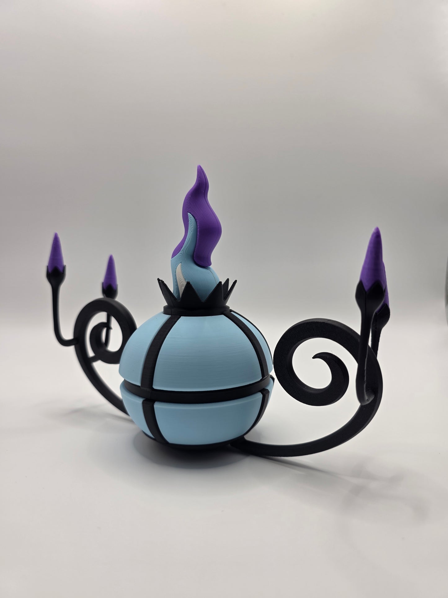 Character Design - 3D Printed Character Ball - Chandelure - Unique Display Collectible.