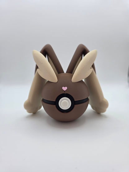 Character Design - 3D Printed Character Ball - Lopunny - Unique Display Collectible.