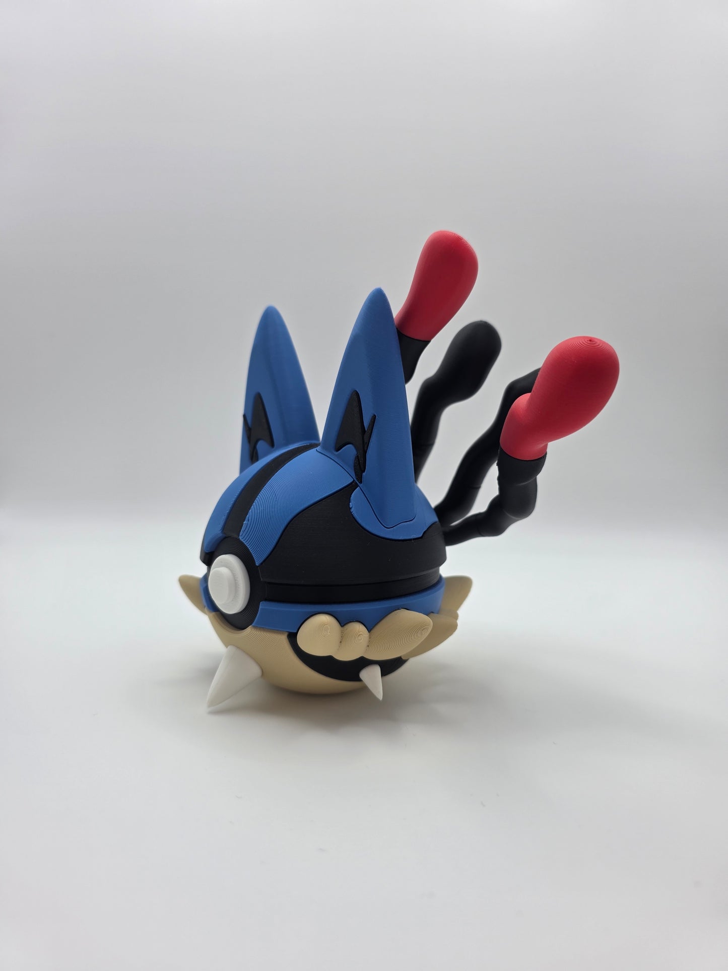 Character Design - 3D Printed Character Ball - Mega Lucario - Unique Display Collectible.