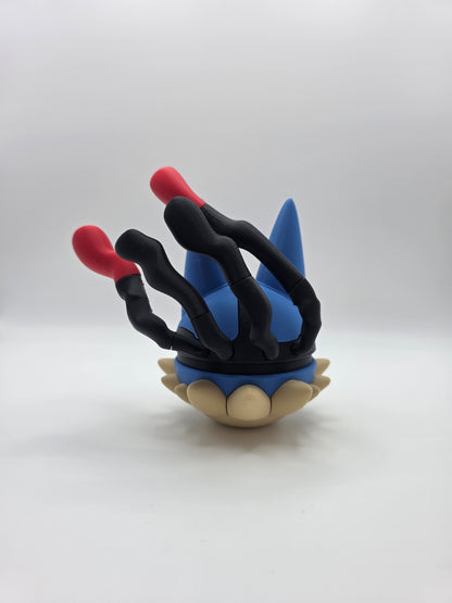 Character Design - 3D Printed Character Ball - Mega Lucario - Unique Display Collectible.