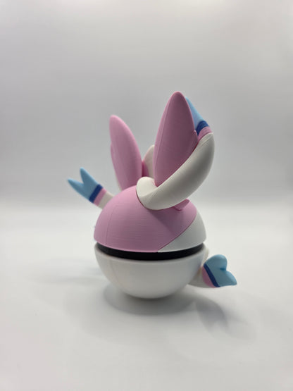 Character Design - 3D Printed Character Ball - Sylveon - Unique Display Collectible.