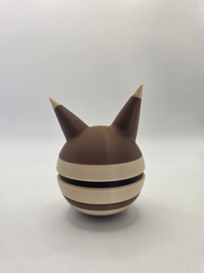 Character Design - 3D Printed Character Ball - Furret - Unique Display Collectible.