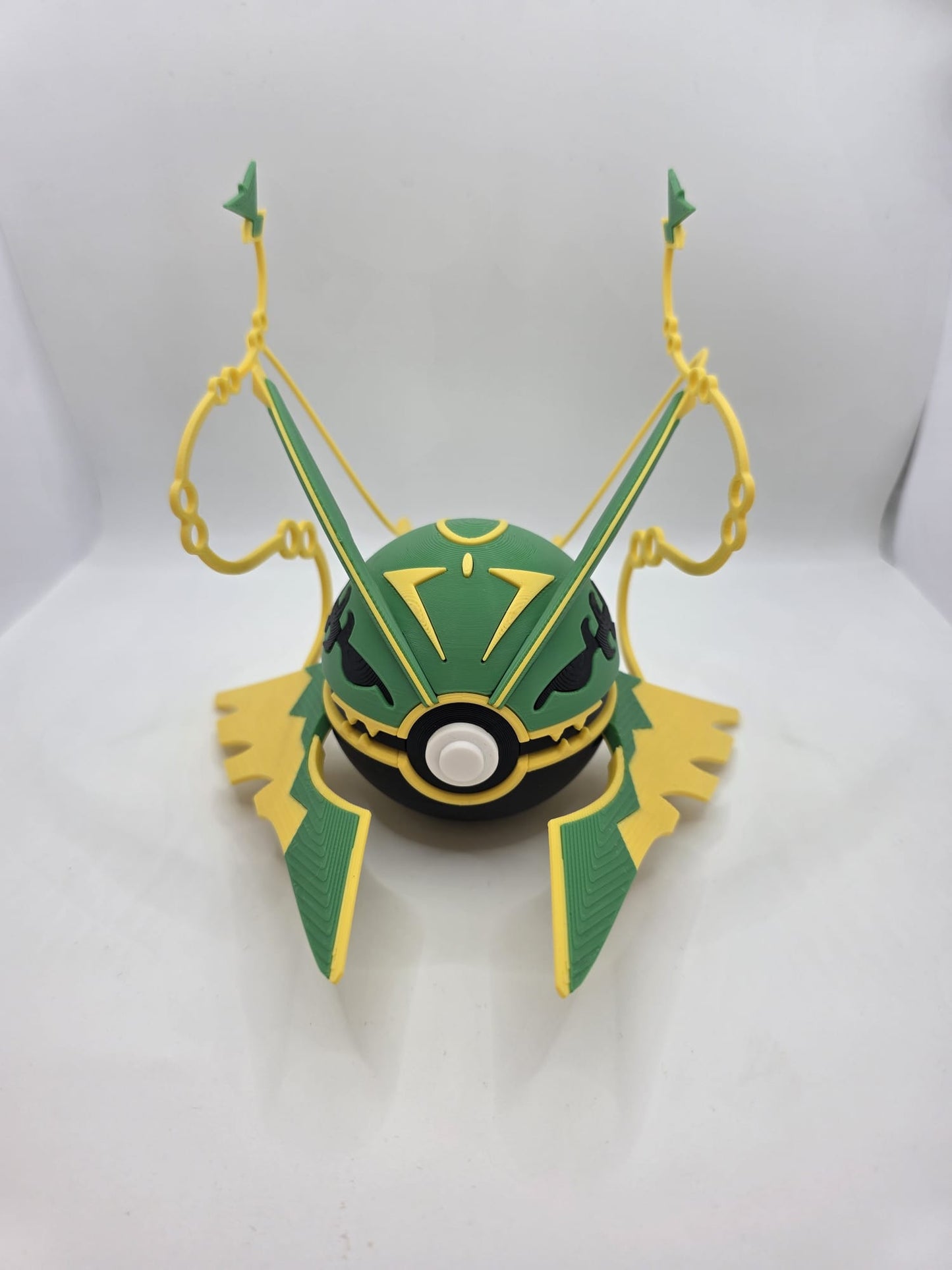 Pokemon Character Design - 3D Printed Pokeball - Mega Rayquaza - Exclusive Display Collectible.