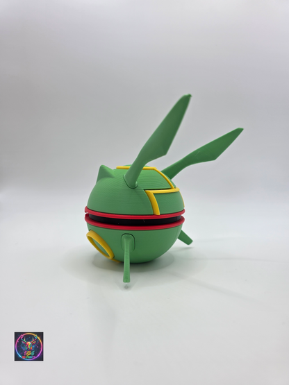 Character Design - 3D Printed Character Ball - Rayquaza - Unique Display Collectible.