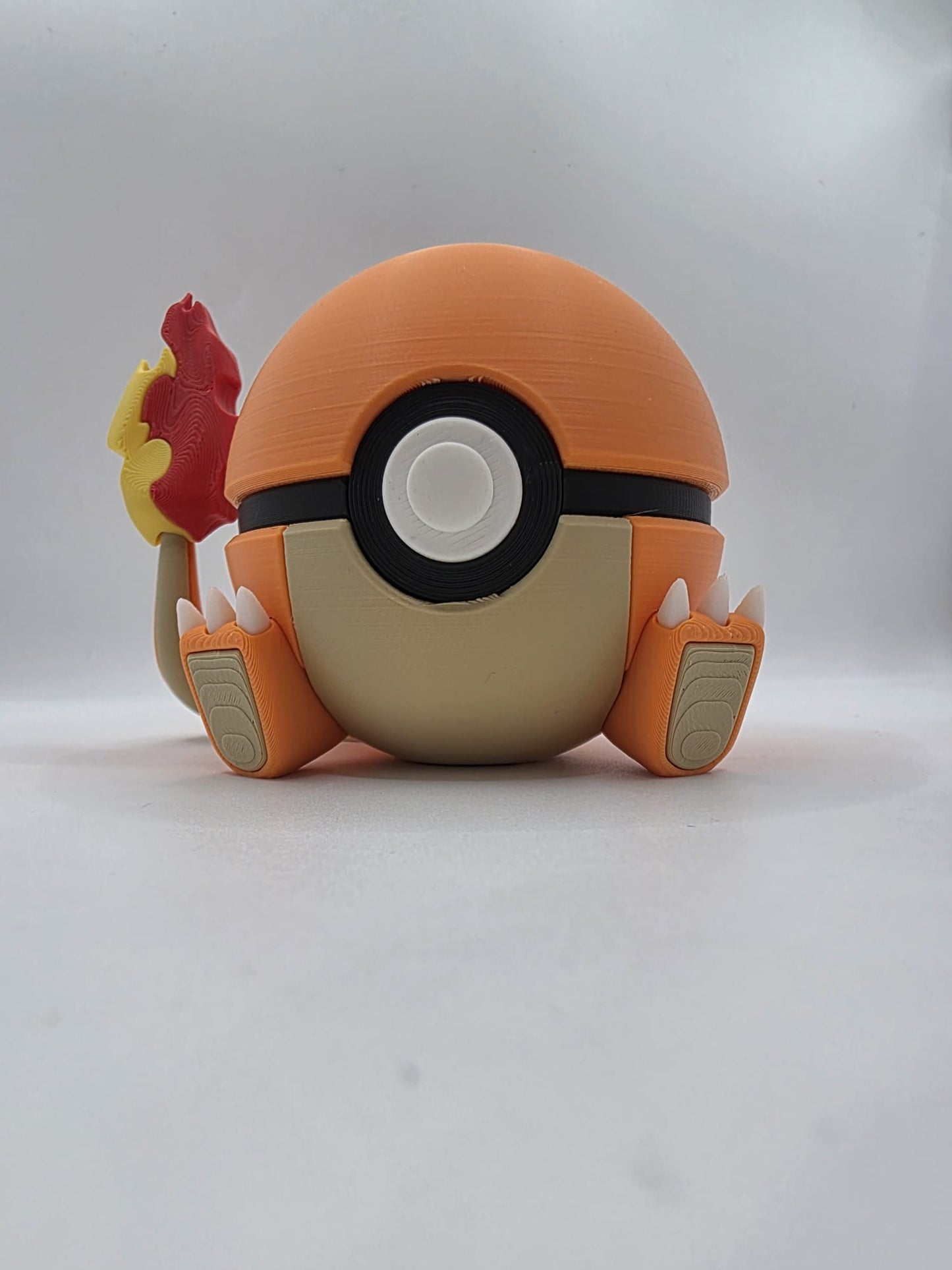 Pokemon Character Design - 3D Printed Pokeball - Charmander - Exclusive Display Collectible.