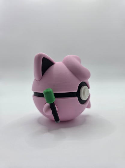 Character Design - 3D Printed Character Ball - Jigglypuff - Unique Display Collectible.