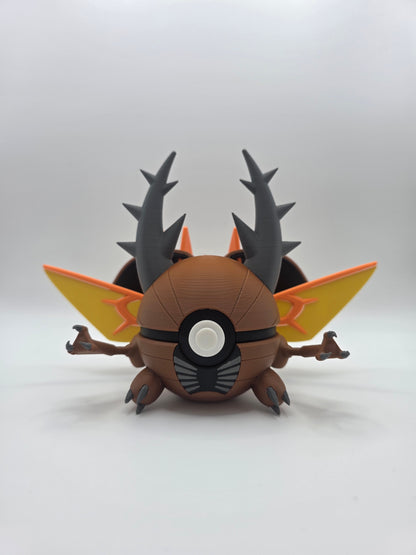 Character Design - 3D Printed Character Ball - Mega Pinsir - Unique Display Collectible.