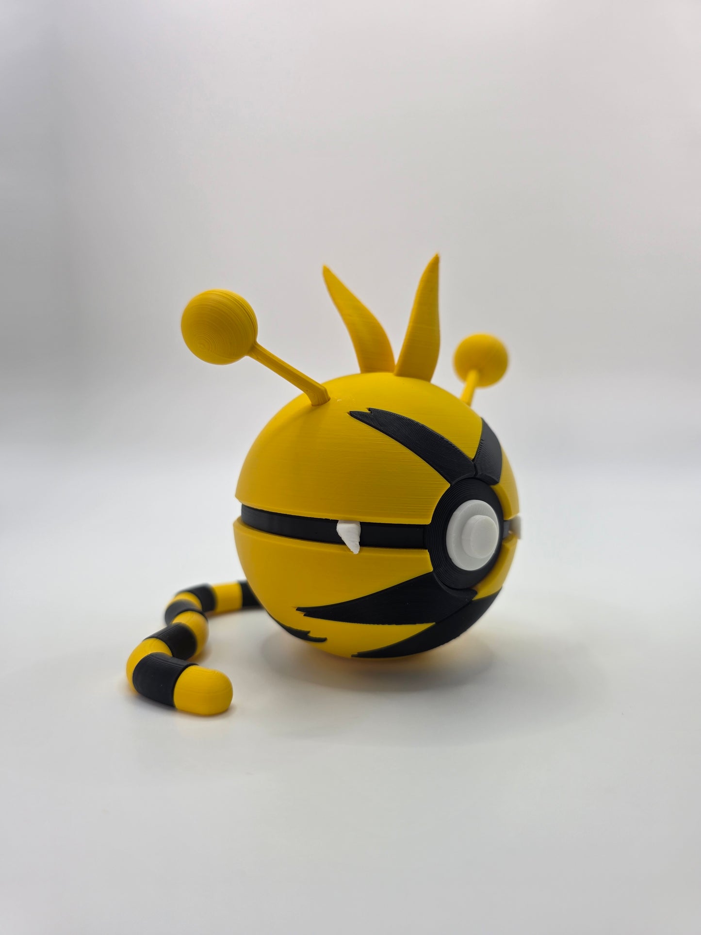 Character Design - 3D Printed Character Ball - Electabuzz - Unique Display Collectible.