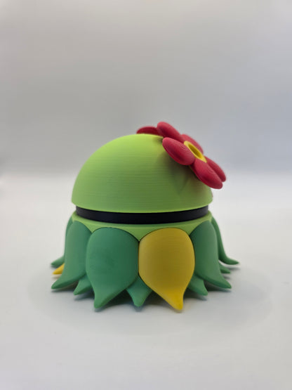 Character Design - 3D Printed Character Ball - Bellossom - Unique Display Collectible.