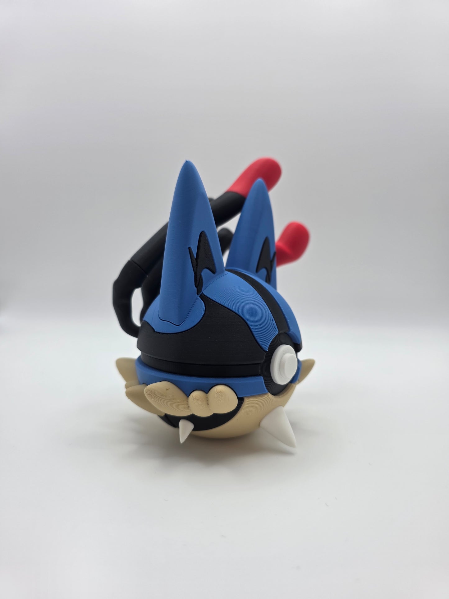 Character Design - 3D Printed Character Ball - Mega Lucario - Unique Display Collectible.