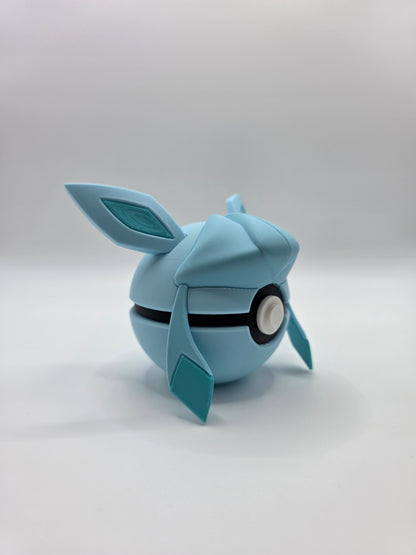 Character Design - 3D Printed Character Ball - Glaceon - Unique Display Collectible.
