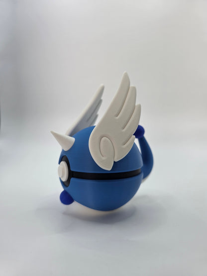 Character Design - 3D Printed Character Ball - Dragonair - Unique Display Collectible.