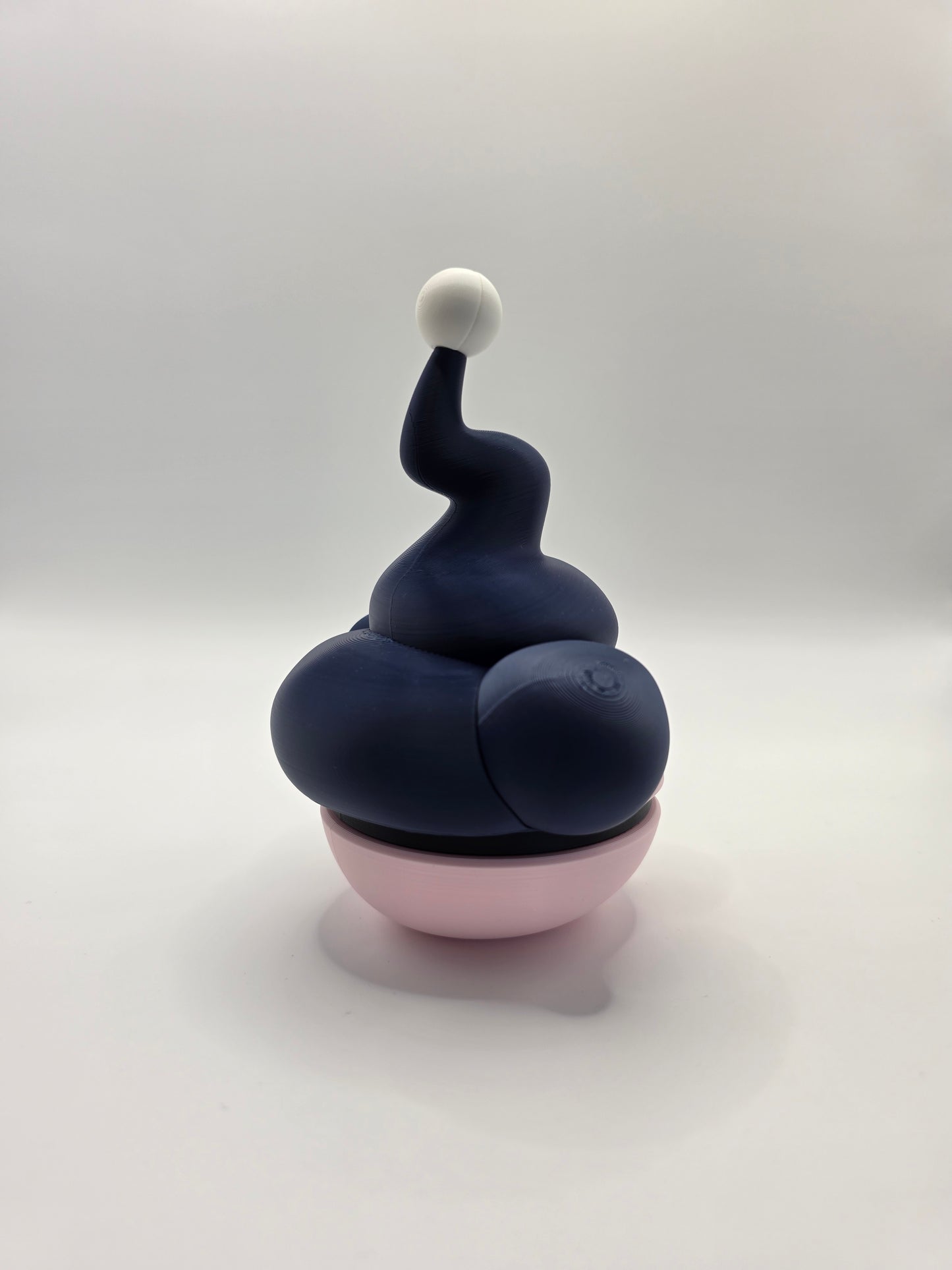 Character Design - 3D Printed Character Ball - Mime Jr - Unique Display Collectible.