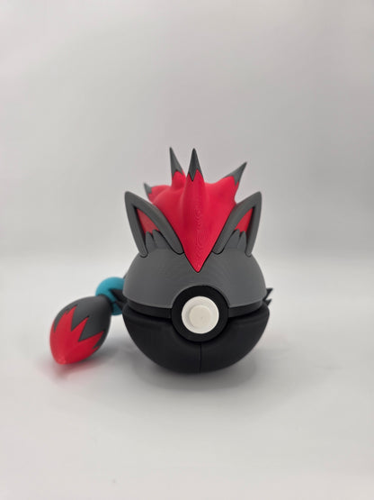 Character Design - 3D Printed Character Ball - Zoroark - Unique Display Collectible.