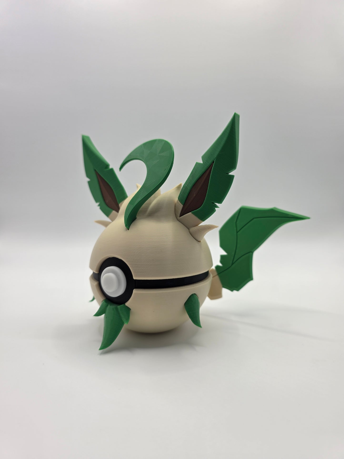 Character Design - 3D Printed Character Ball - Leafeon - Unique Display Collectible.