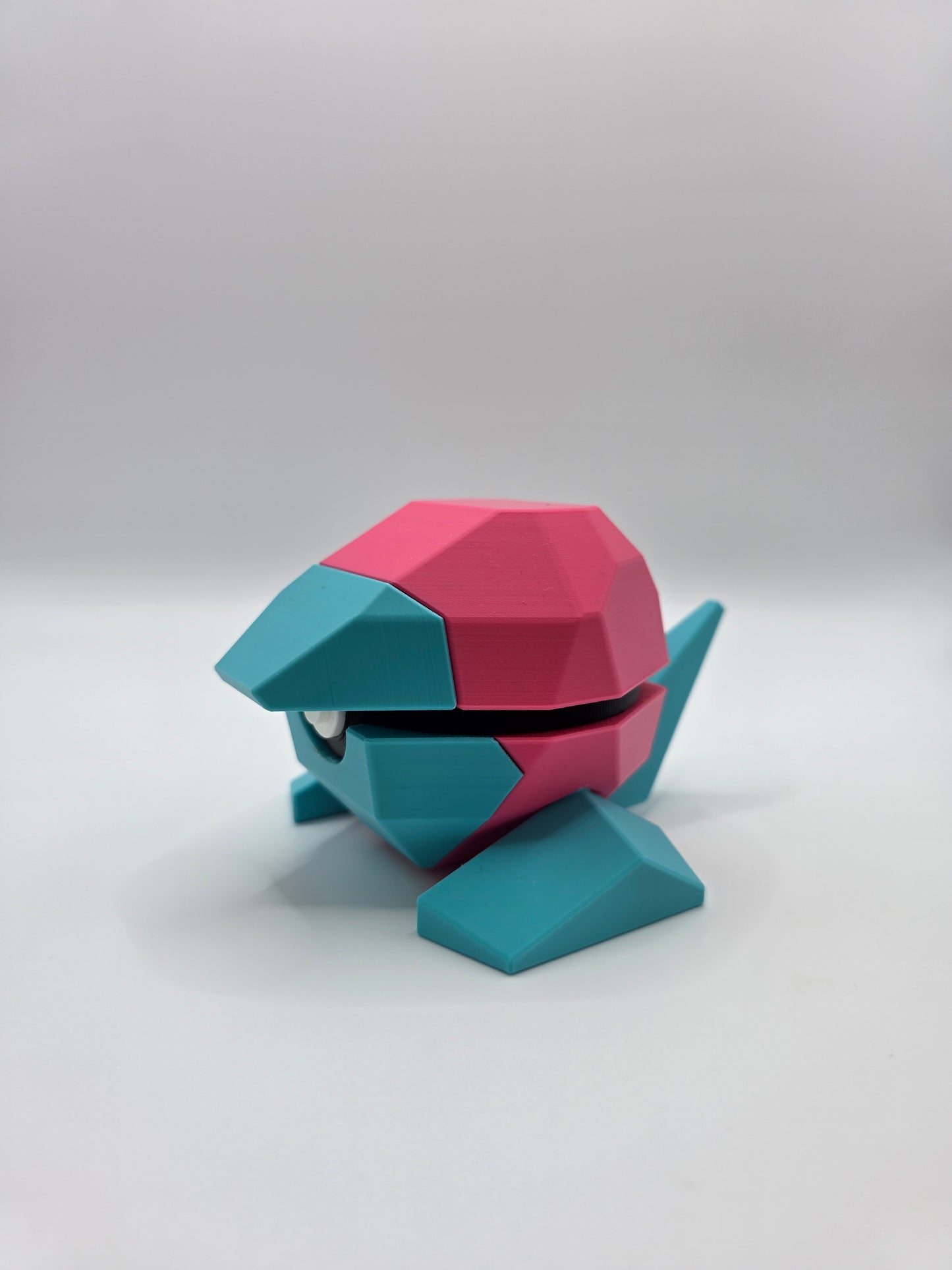 Character Design - 3D Printed Character Ball - Porygon - Unique Display Collectible.