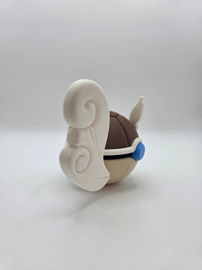 Character Design - 3D Printed Character Ball - Wartortle - Unique Display Collectible.