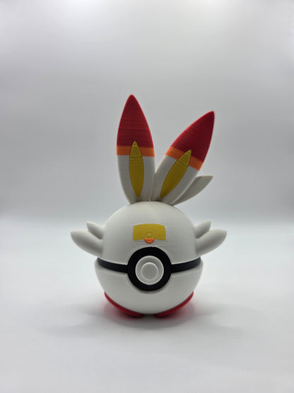 Character Design - 3D Printed Character Ball - Scorbunny - Unique Display Collectible.