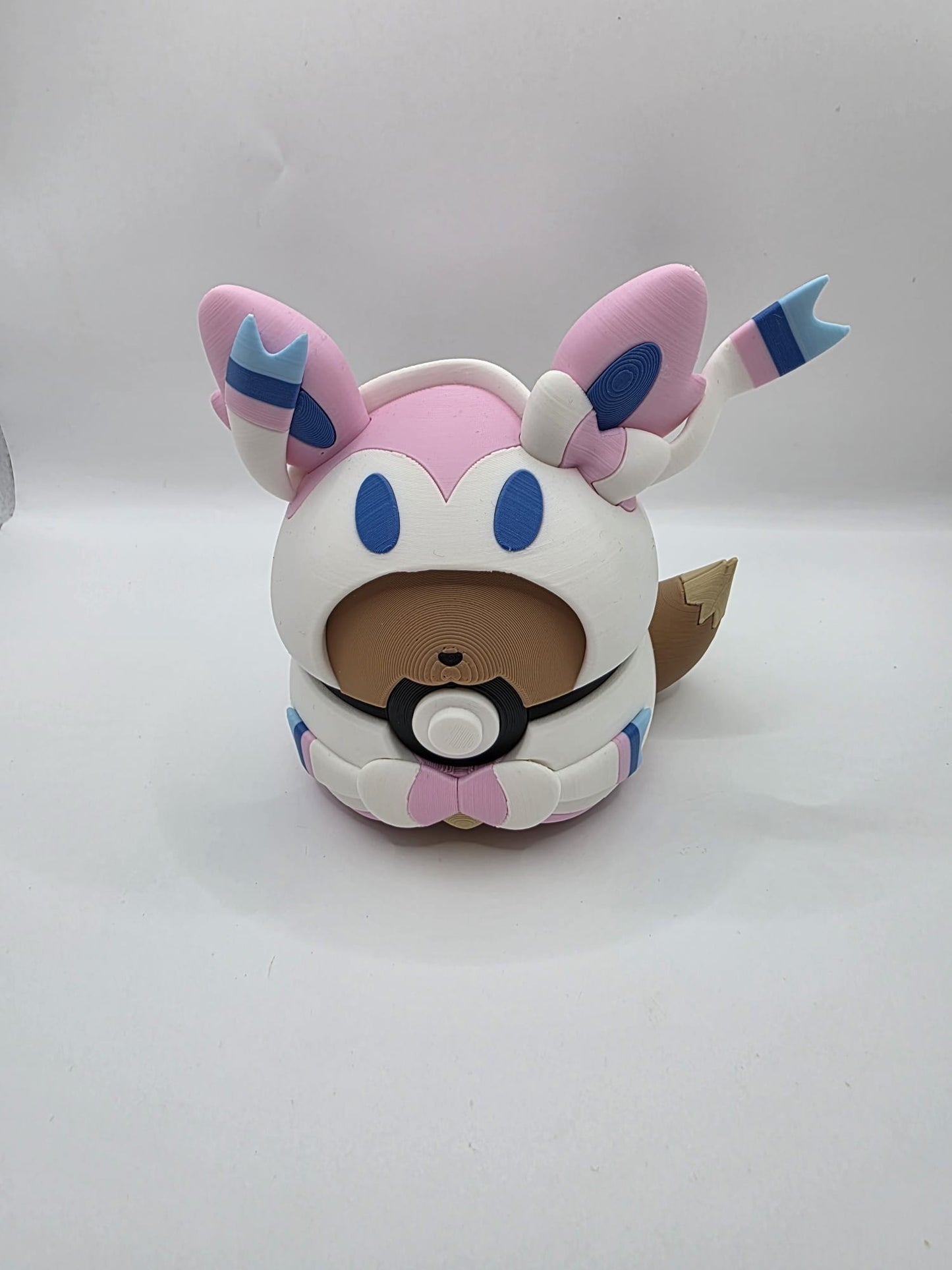 Pokemon Character Design - 3D Printed Pokeball - Eevee Poncho  - Exclusive Display Collectible.